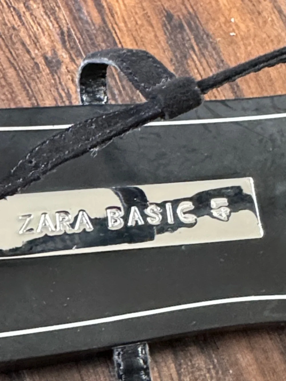 Zara Black Sandals with Metallic Gold Pom Detail - Picture 7 of 11
